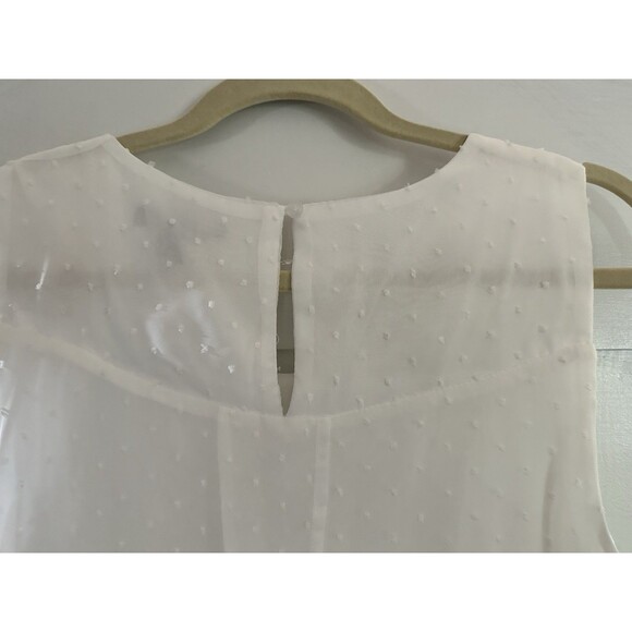 Jennie & Marlis White Sheer Tunic Top Size S - Picture 7 of 8